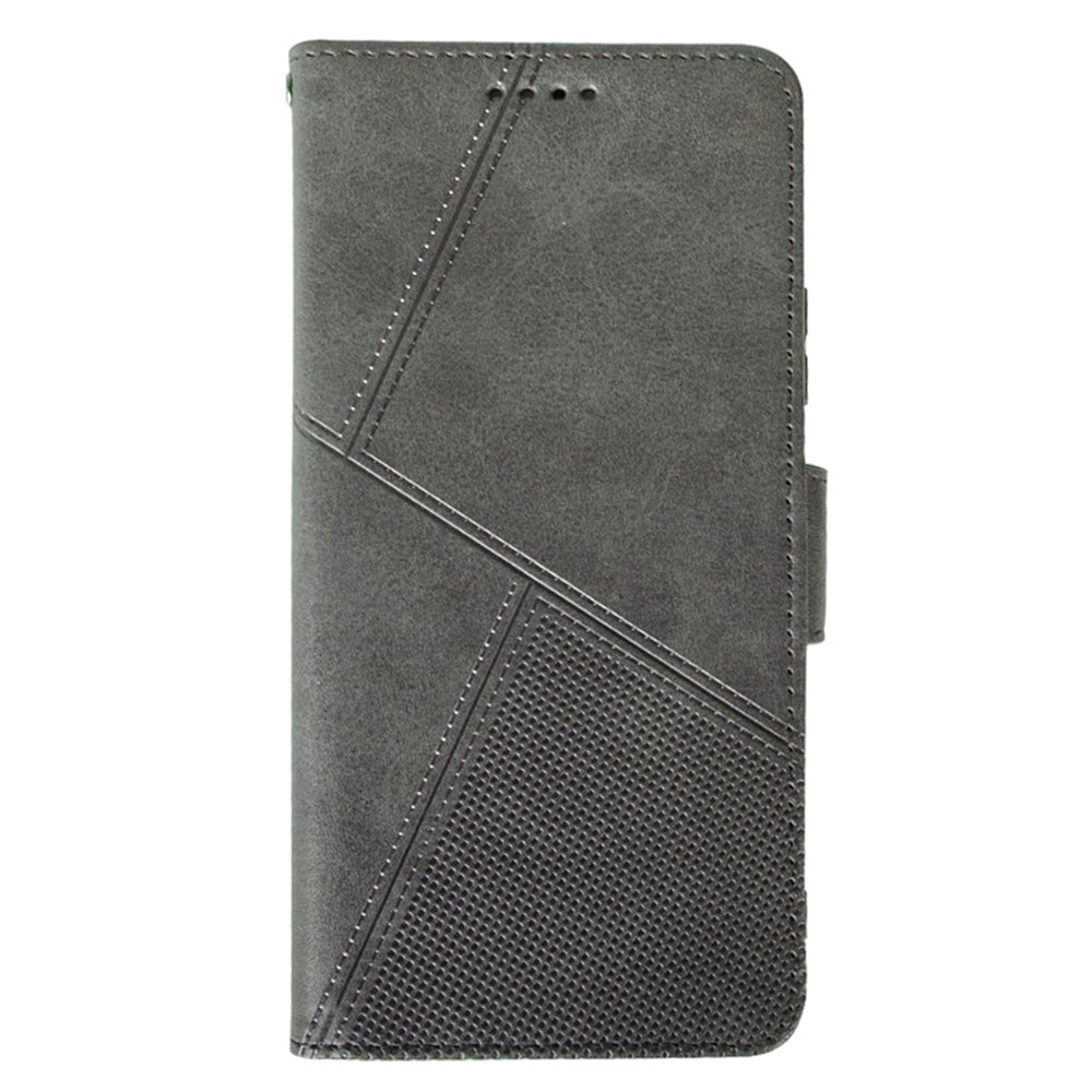 IDEWEI For OnePlus Nord CE4 5G Calf Texture Case PU Leather Phone Cover with Viewing Stand - Grey