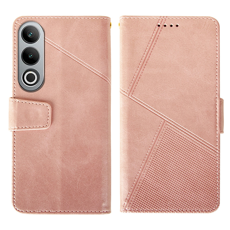 IDEWEI For OnePlus Nord CE4 5G Calf Texture Case PU Leather Phone Cover with Viewing Stand - Pink