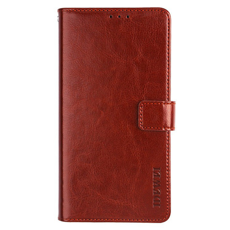 IDEWEI For OnePlus Nord CE4 5G Case PU Leather Wallet Stand Full Protection Phone Cover - Brown