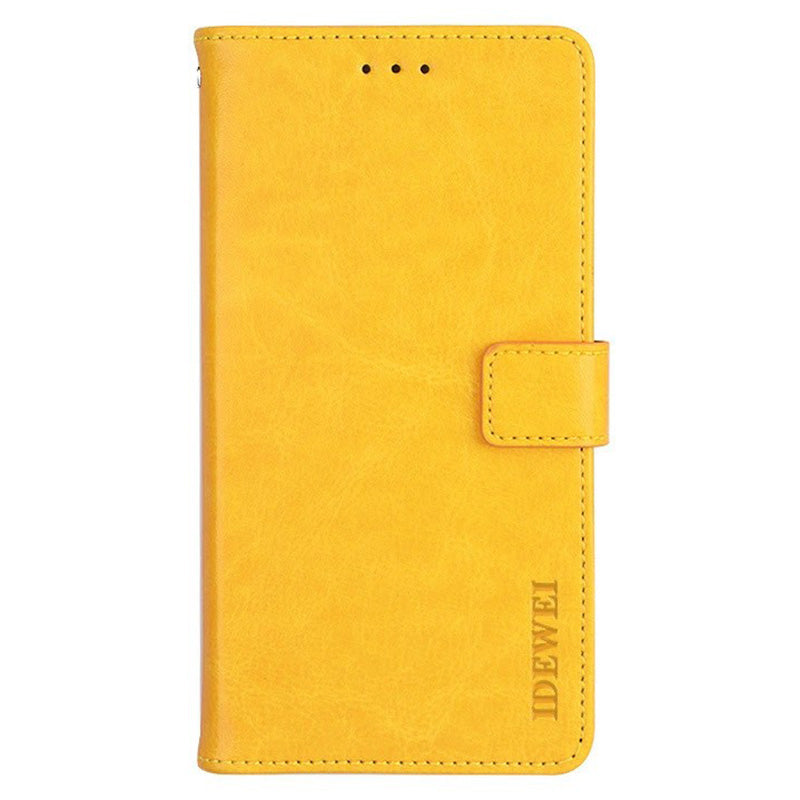 IDEWEI For OnePlus Nord CE4 5G Case PU Leather Wallet Stand Full Protection Phone Cover - Yellow