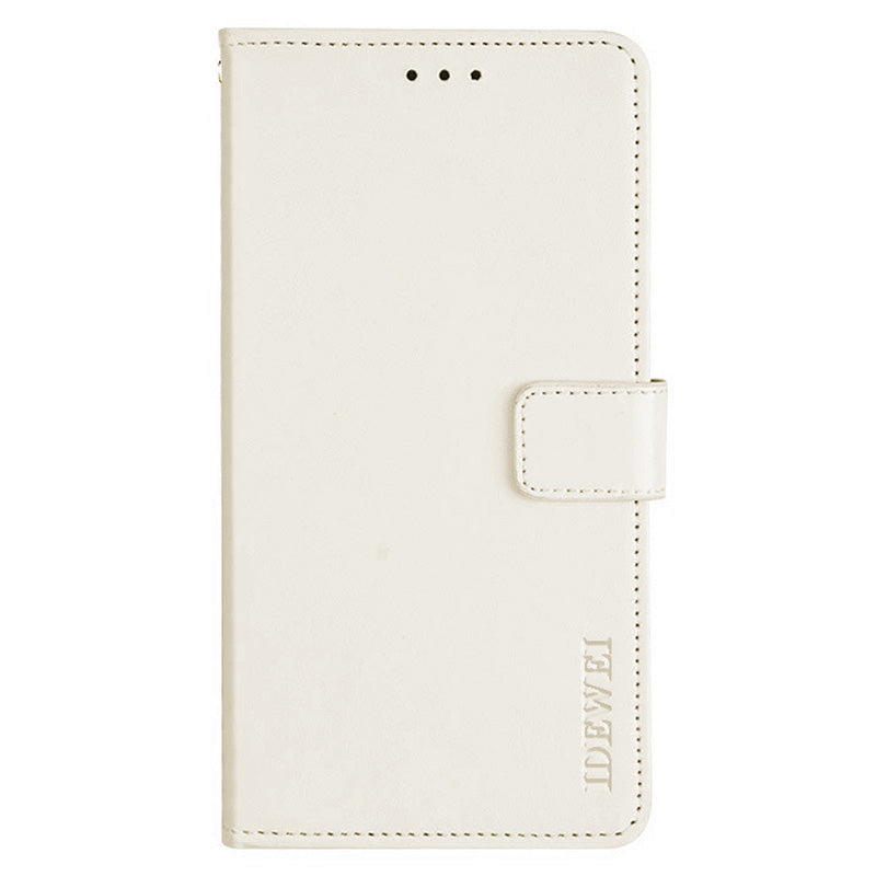 IDEWEI For OnePlus Nord CE4 5G Case PU Leather Wallet Stand Full Protection Phone Cover - White