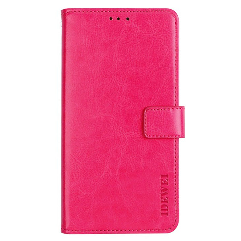 IDEWEI For OnePlus Nord CE4 5G Case PU Leather Wallet Stand Full Protection Phone Cover - Rose