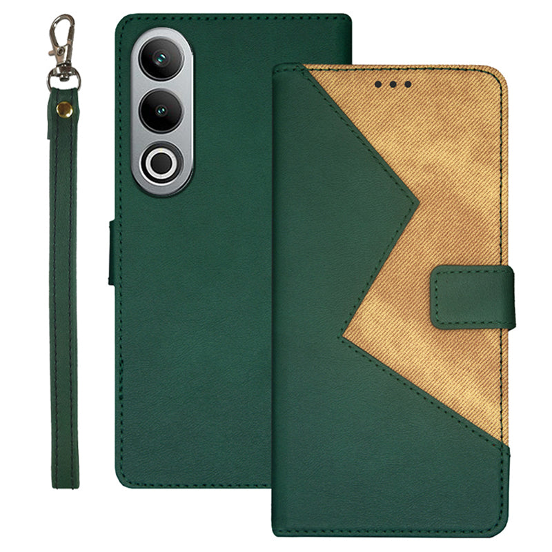 IDEWEI For OnePlus Nord CE4 5G Case Card Slots Leather Cover Phone Accessories Distributors - Green