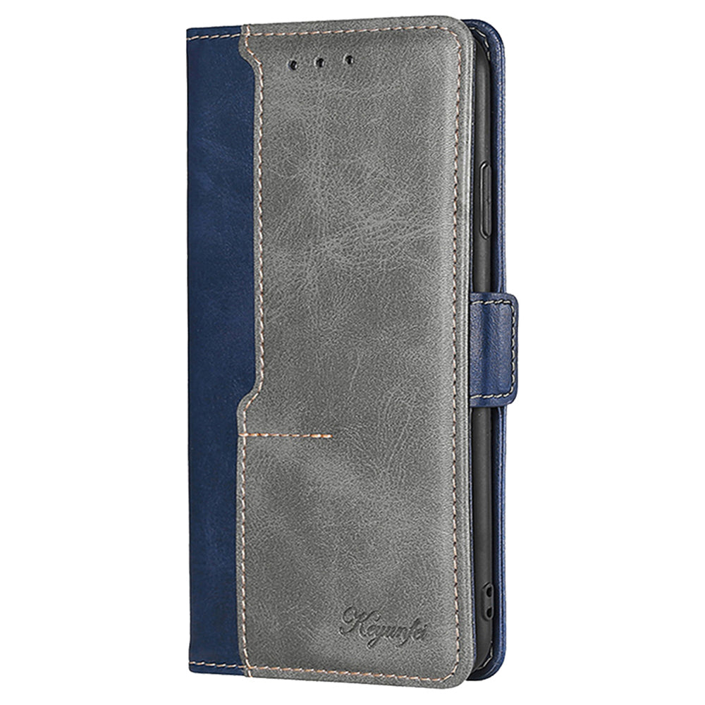 For Huawei nova 12i 4G Case Dual-Color Stand Leather Flip Phone Cases Wholesale - Blue+Grey