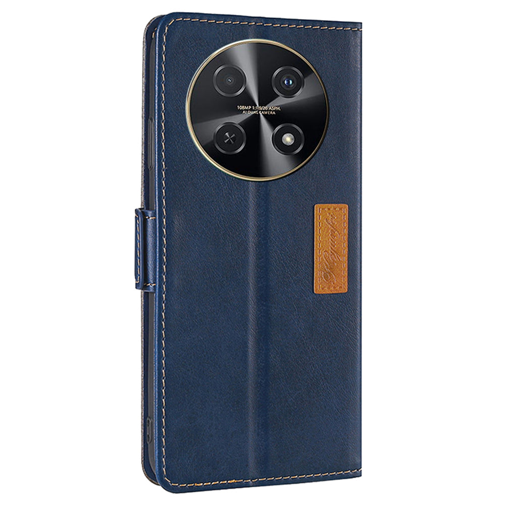 For Huawei nova 12i 4G Case Dual-Color Stand Leather Flip Phone Cases Wholesale - Blue+Grey