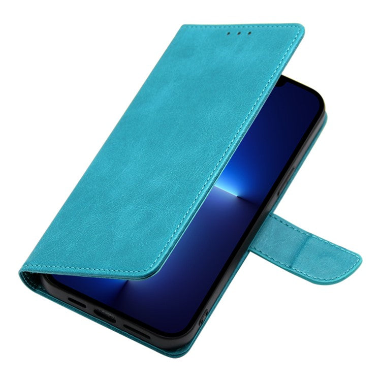 For OnePlus Ace 3V 5G Case Stand PU Leather+TPU Drop-resistant Phone Cover - Baby Blue