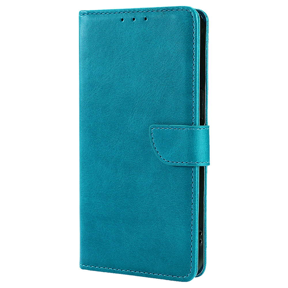 For OnePlus Ace 3V 5G Case Stand PU Leather+TPU Drop-resistant Phone Cover - Baby Blue