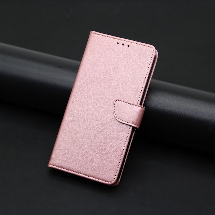 For OnePlus Ace 3V 5G Case Stand PU Leather+TPU Drop-resistant Phone Cover - Rose Gold