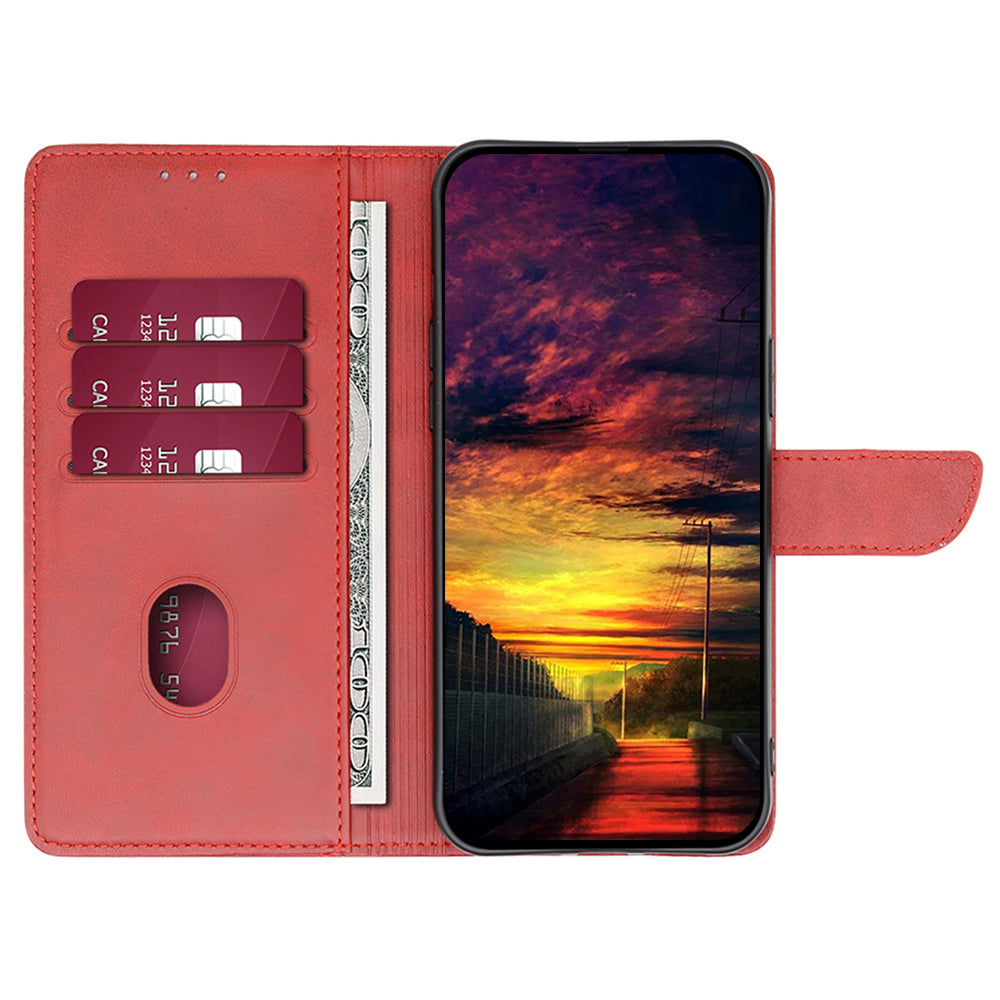 For OnePlus Ace 3V 5G Case Stand PU Leather+TPU Drop-resistant Phone Cover - Red