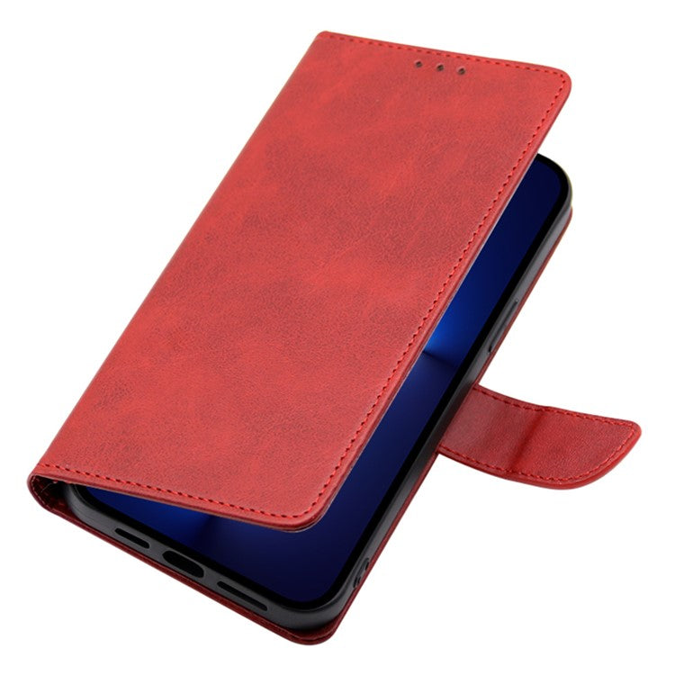 For OnePlus Ace 3V 5G Case Stand PU Leather+TPU Drop-resistant Phone Cover - Red