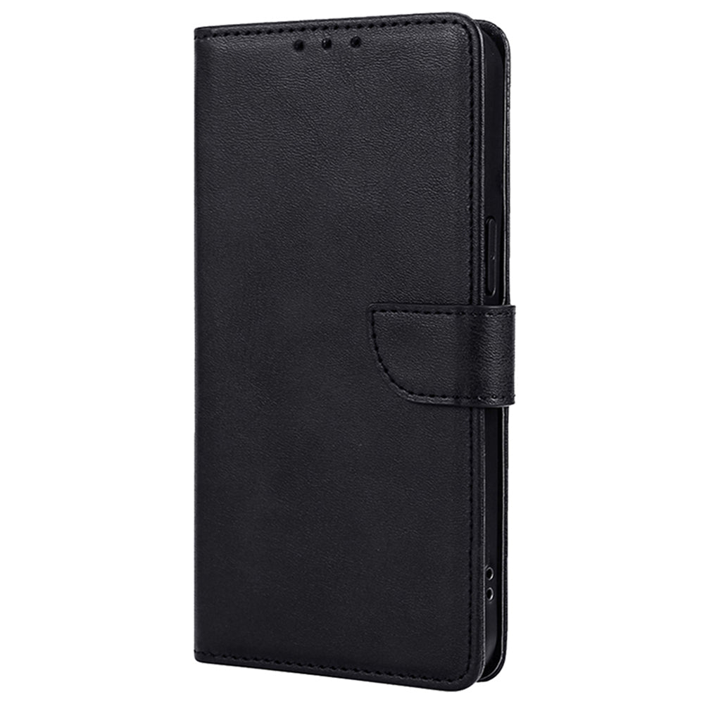 For Oppo Reno11 F 5G / F25 Pro 5G Leather Case Wallet Stand Protective Phone Cover - Black