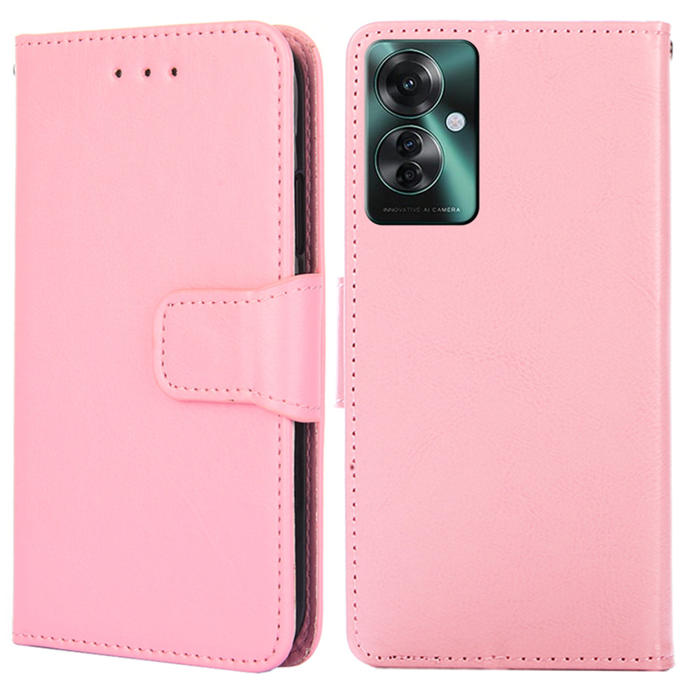 For Oppo Reno11 F 5G / F25 Pro 5G Leather Case Wallet Stand Flip Phone Cover - Pink