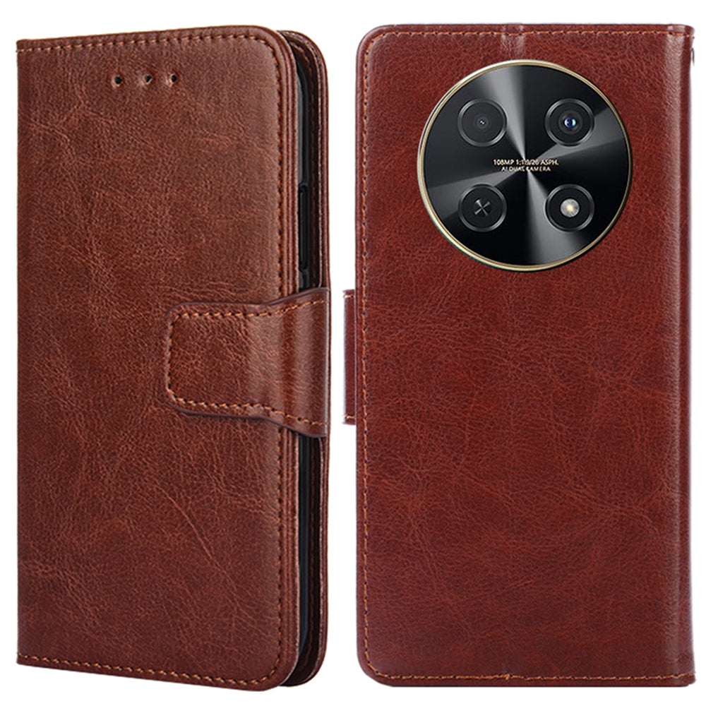 For Huawei nova 12i 4G Wallet Case Leather Phone Cover Mobile Accessories Wholesale - Brown