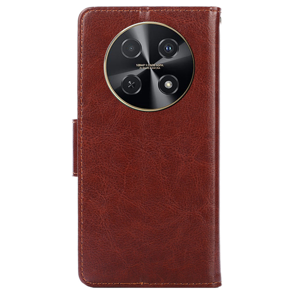 For Huawei nova 12i 4G Wallet Case Leather Phone Cover Mobile Accessories Wholesale - Brown