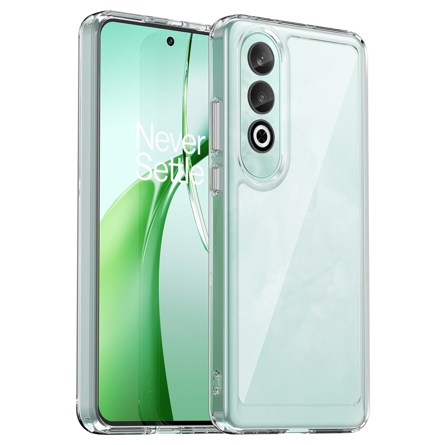 For OnePlus Nord CE4 5G Case Drop-Proof TPU Frame Clear Acrylic Protective Phone Shell - Transparent