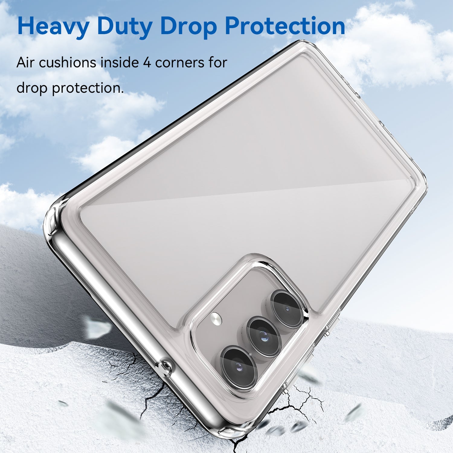 For Samsung Galaxy M55 5G Case TPU Frame Clear Acrylic Protective Phone Cover - Transparent