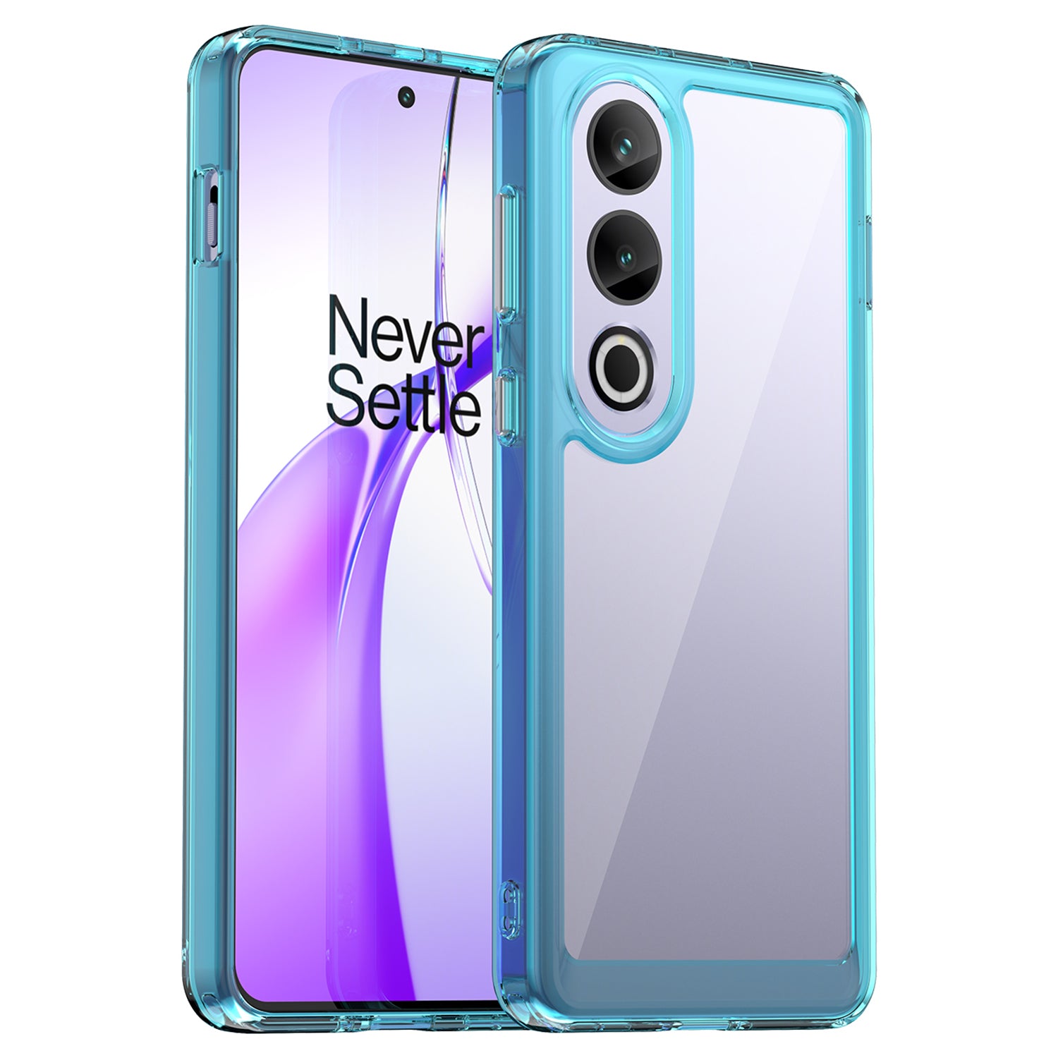 For OnePlus Ace 3V 5G Case TPU Frame Clear Acrylic Phone Shell Wholesale Cell Phone Accessories - Transparent Blue