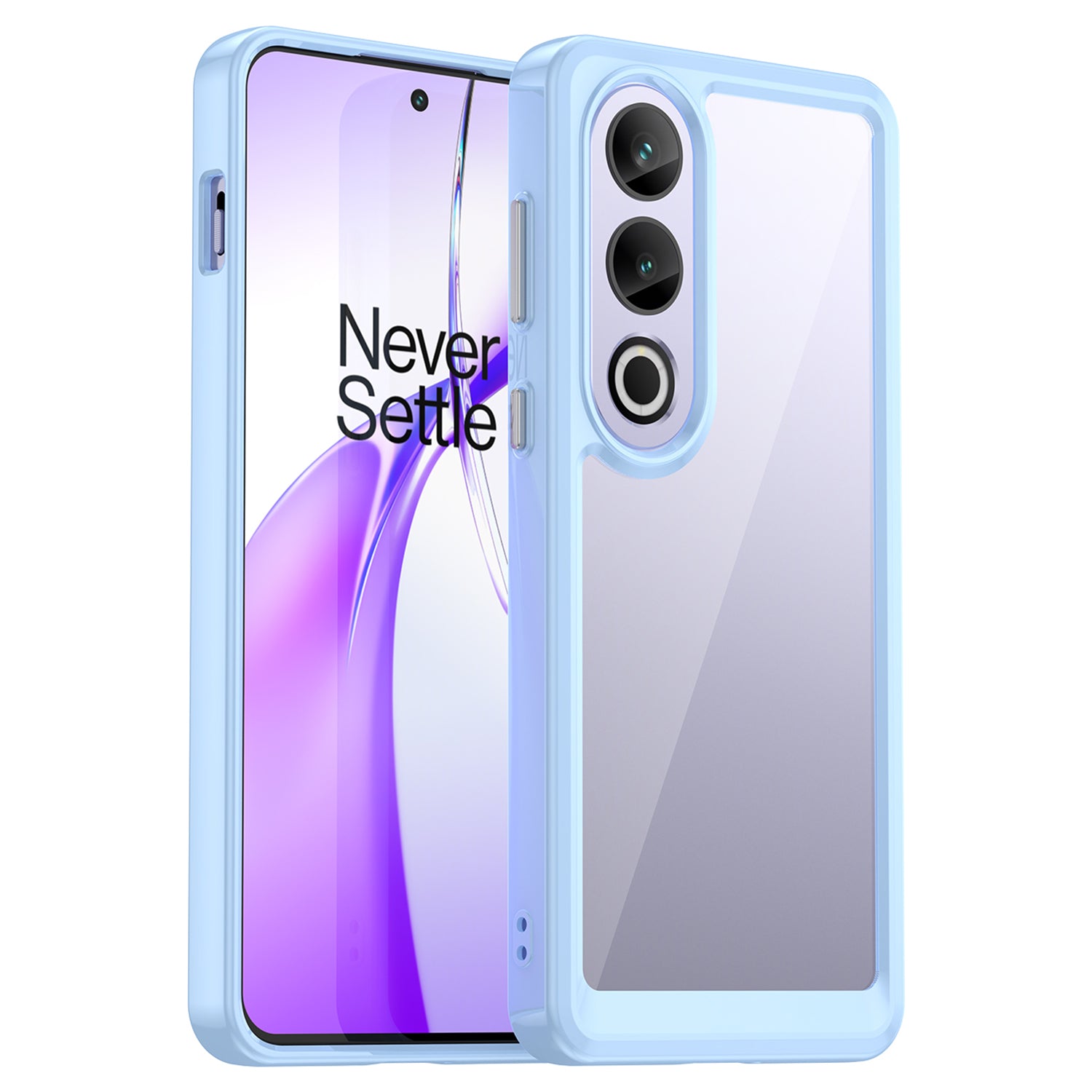 For OnePlus Ace 3V 5G Case TPU Frame Clear Acrylic Phone Shell Wholesale Cell Phone Accessories - Blue