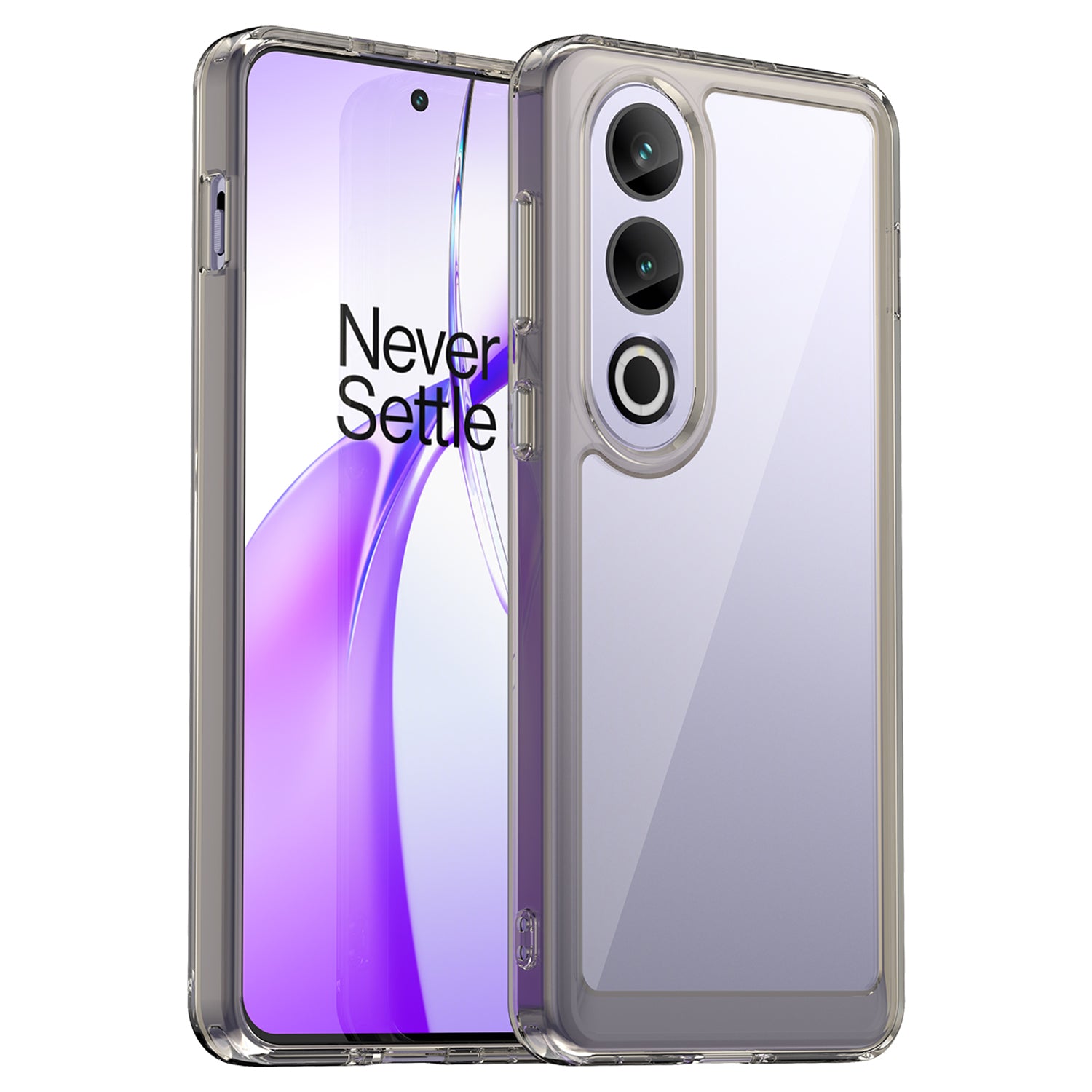 For OnePlus Ace 3V 5G Case TPU Frame Clear Acrylic Phone Shell Wholesale Cell Phone Accessories - Transparent Grey