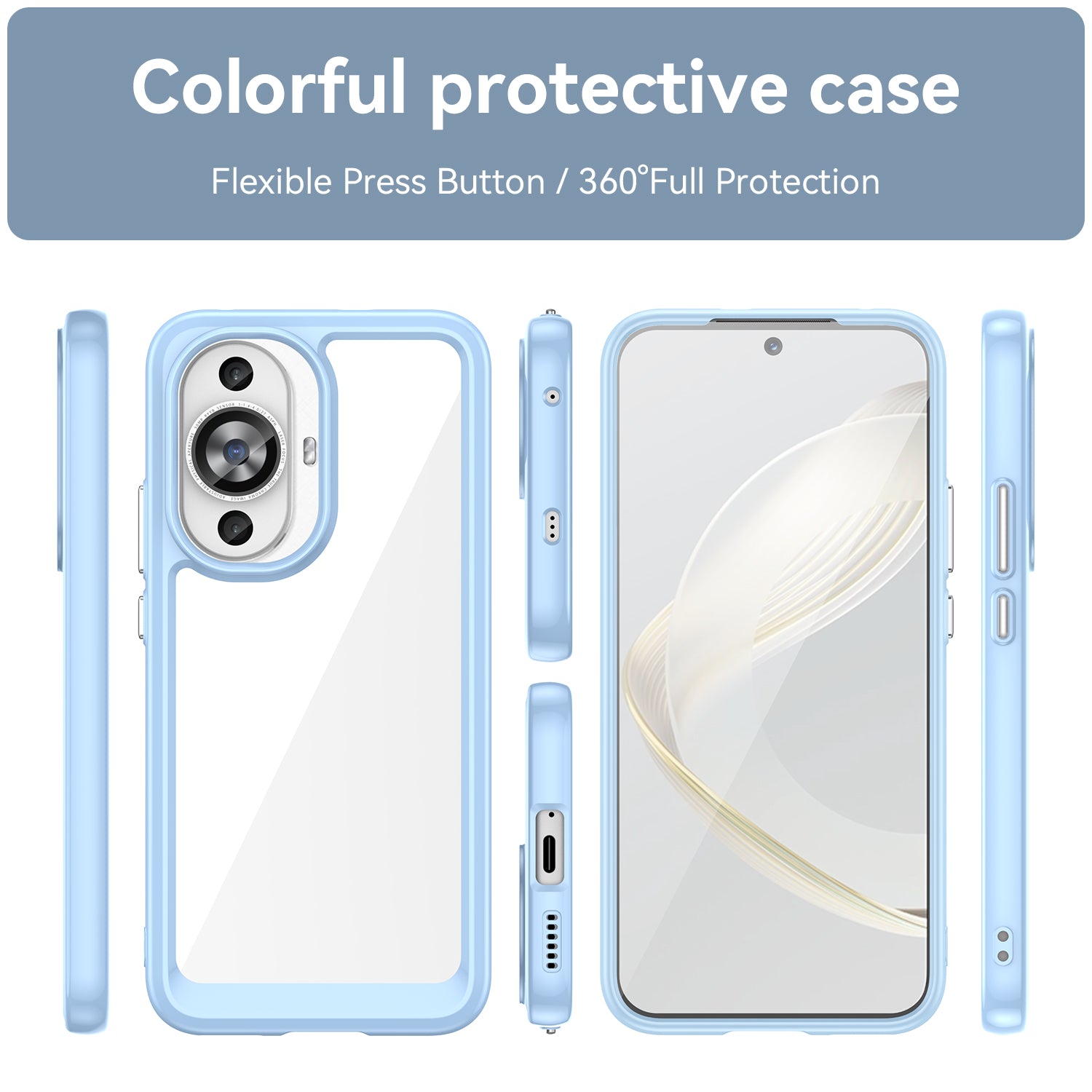 For Huawei nova 12s 4G / nova 12 Lite 4G Case TPU+Acrylic Phone Shell Wholesale Cell Phone Accessories - Blue