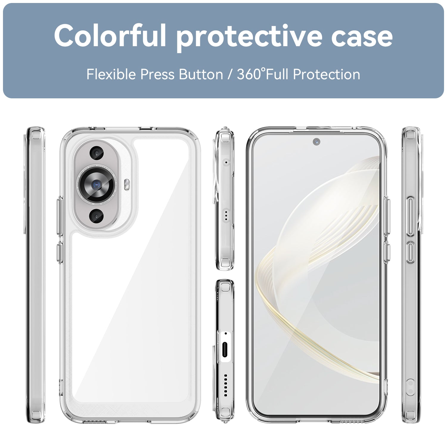 For Huawei nova 12s 4G / nova 12 Lite 4G Case TPU+Acrylic Phone Shell Wholesale Cell Phone Accessories - Transparent