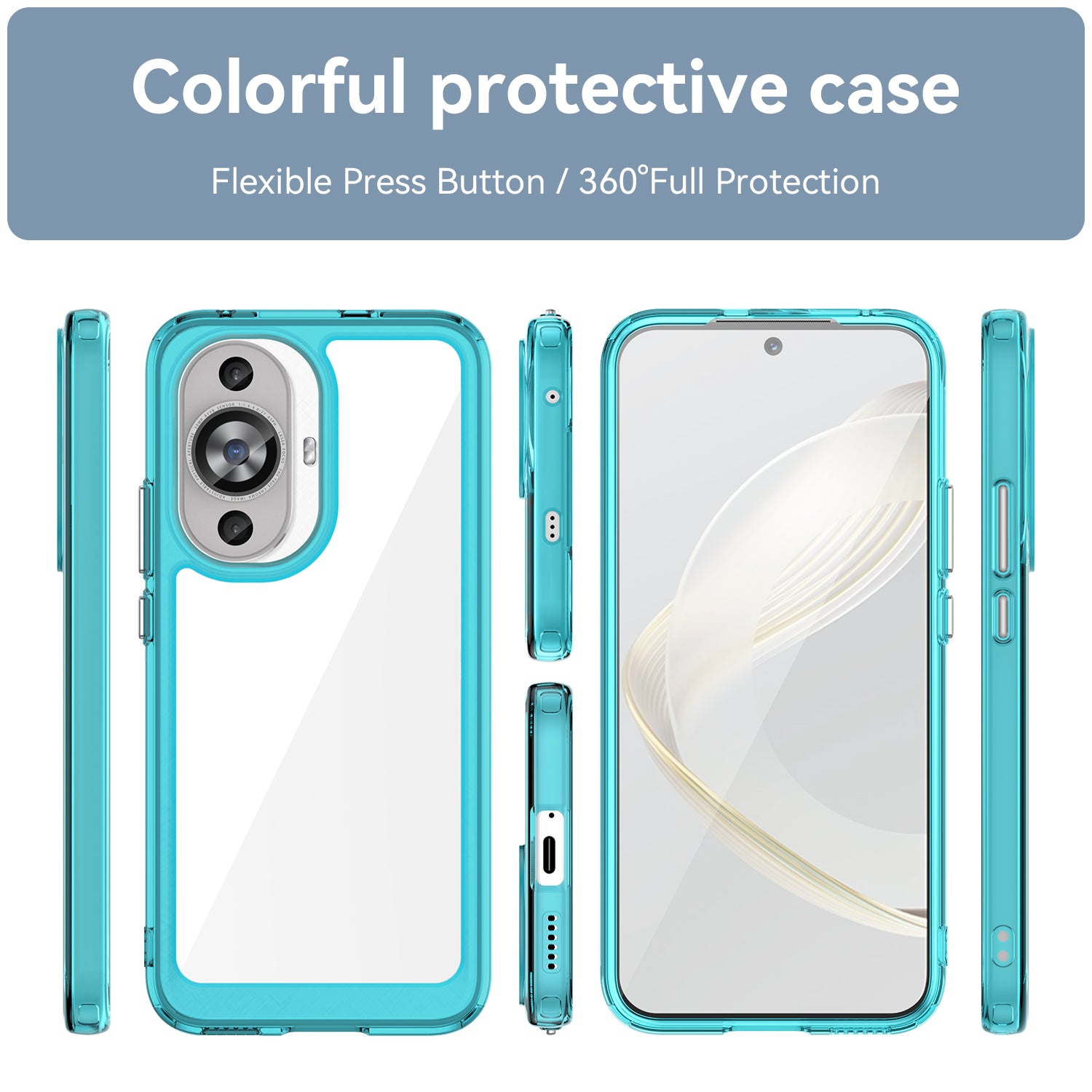 For Huawei nova 12s 4G / nova 12 Lite 4G Case TPU+Acrylic Phone Shell Wholesale Cell Phone Accessories - Transparent Blue