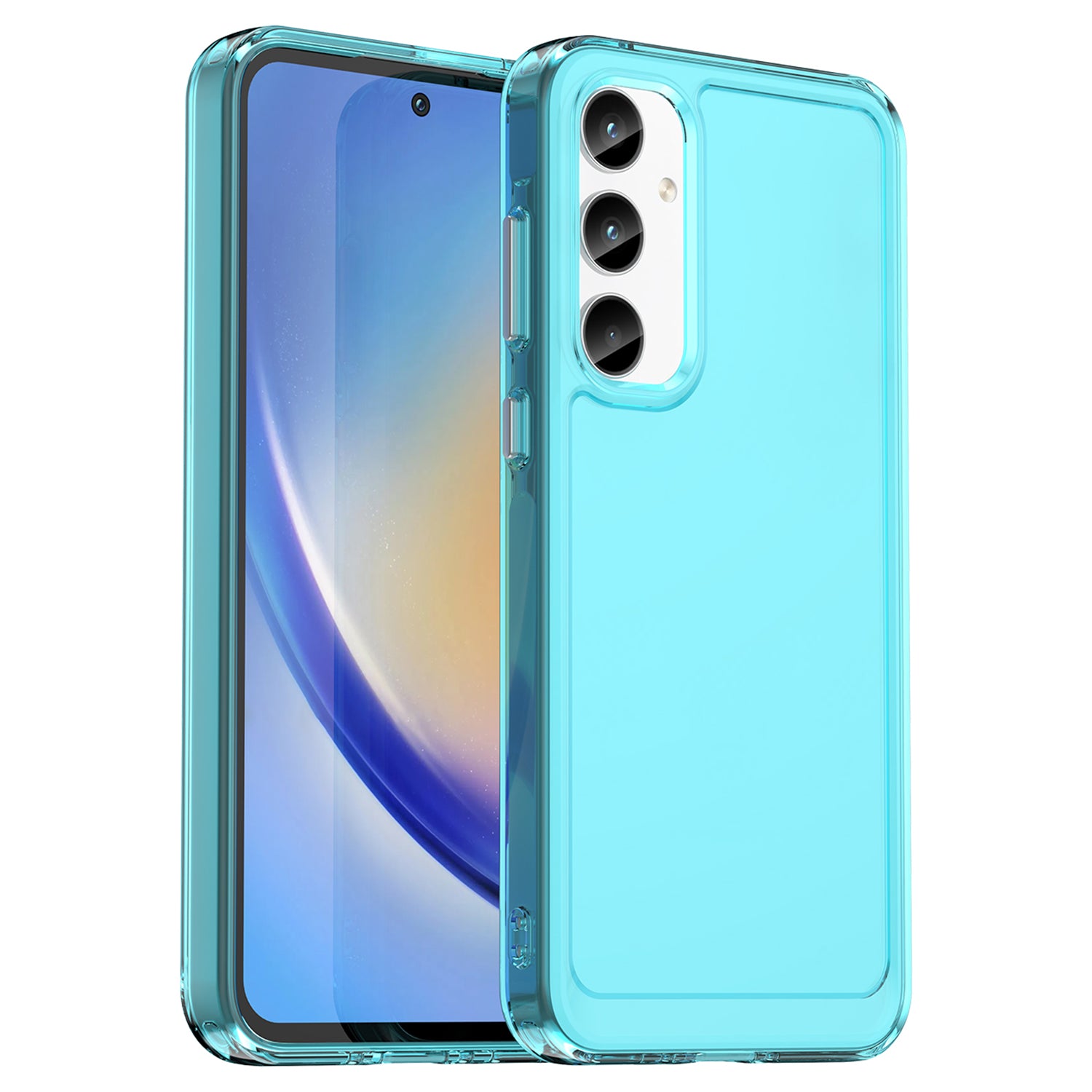 For Samsung Galaxy A35 5G Case Candy Series TPU Cover Mobile Phone Accessories Wholesaler - Transparent Blue