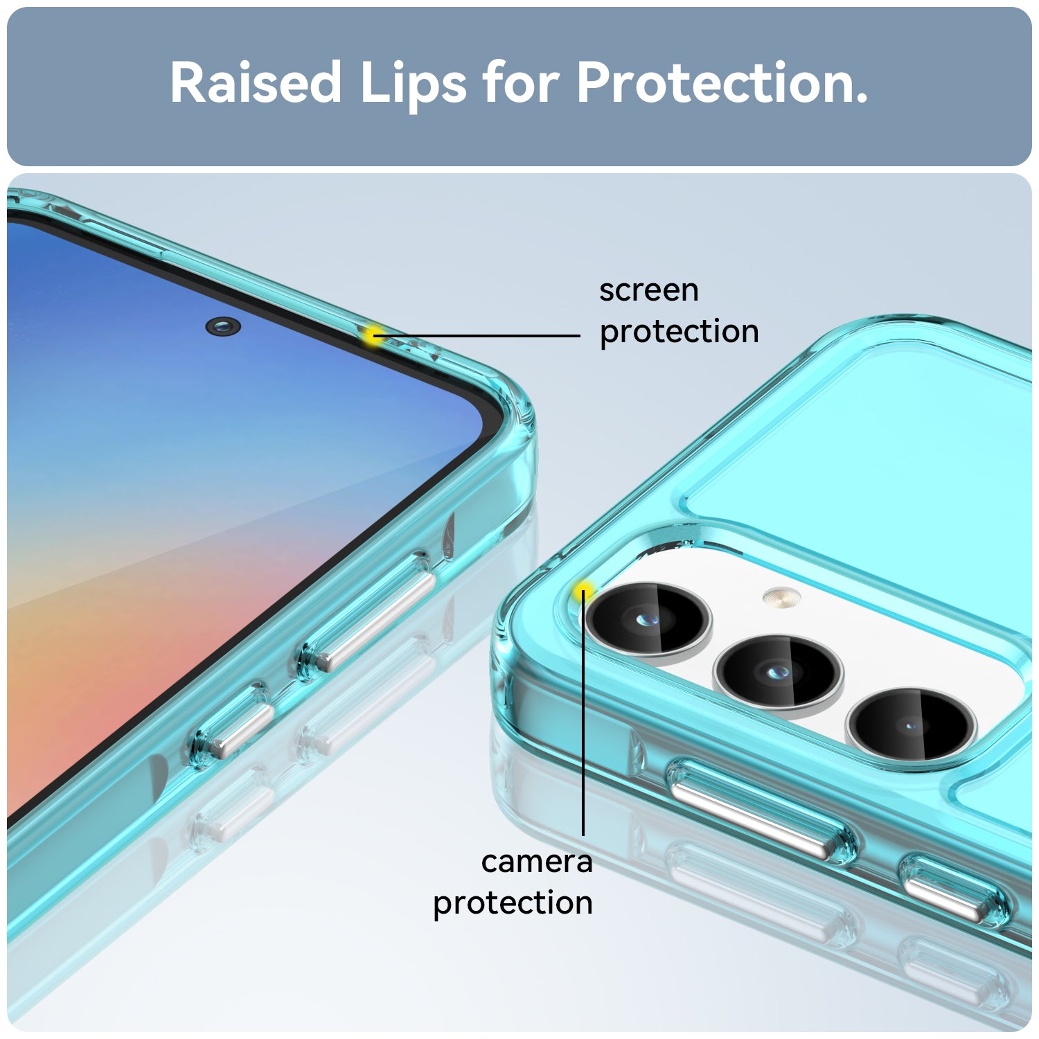 For Samsung Galaxy A35 5G Case Candy Series TPU Cover Mobile Phone Accessories Wholesaler - Transparent Blue