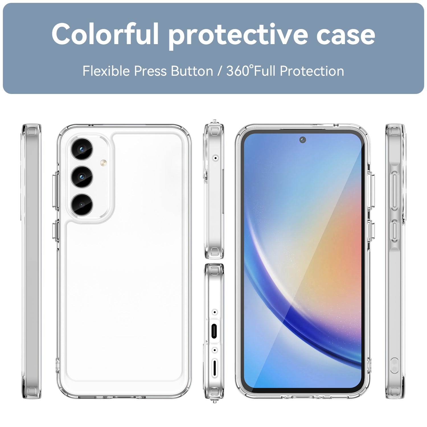 For Samsung Galaxy A35 5G Case Candy Series TPU Cover Mobile Phone Accessories Wholesaler - Transparent