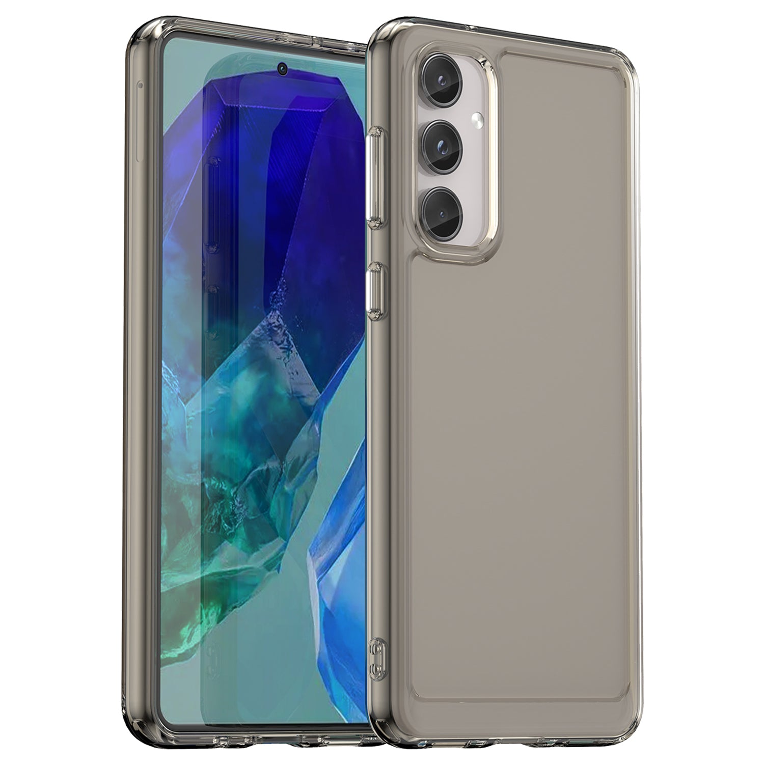 For Samsung Galaxy M55 5G Case Candy Series Non-slip TPU Phone Shell - Transparent Grey