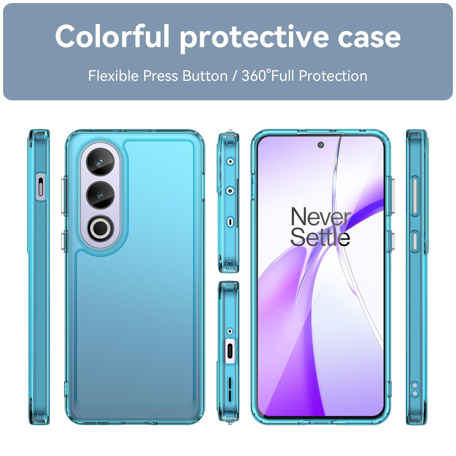 For OnePlus Ace 3V 5G Case Candy Series TPU Cover Mobile Phone Accessories Wholesaler - Transparent Blue