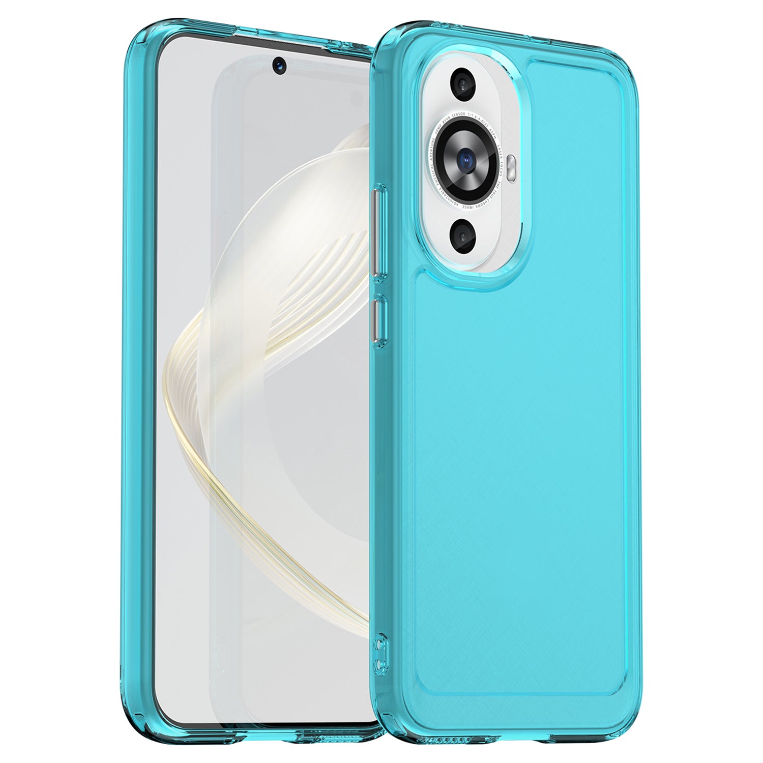 Candy Series for Huawei nova 12s 4G / nova 12 Lite 4G / nova 11 Phone Cover Clear Fall Proof TPU Case - Transparent Blue