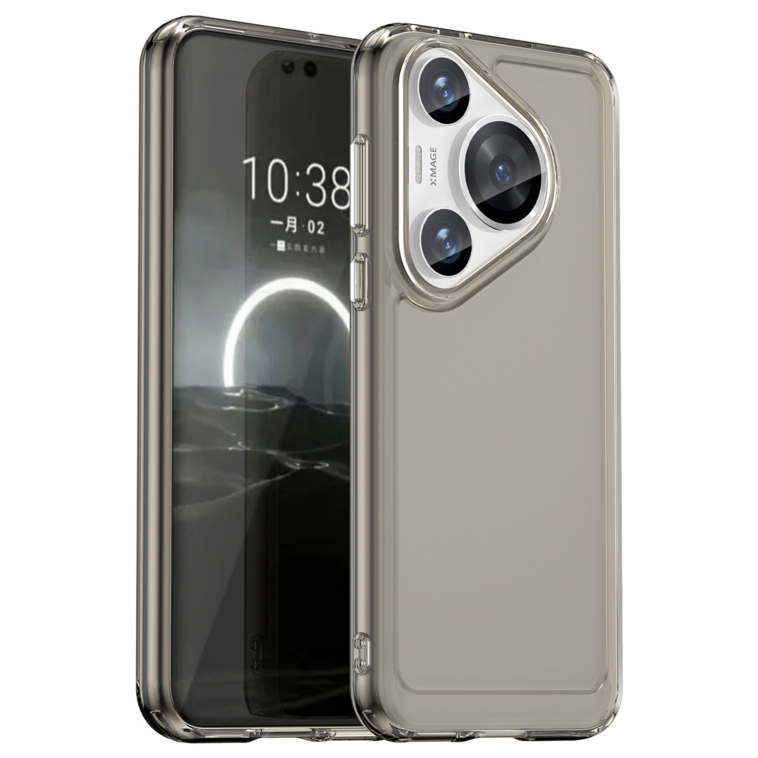 For Huawei Pura 70 Pro+ Case Candy Series Transparent TPU Protective Shell - Transparent Grey