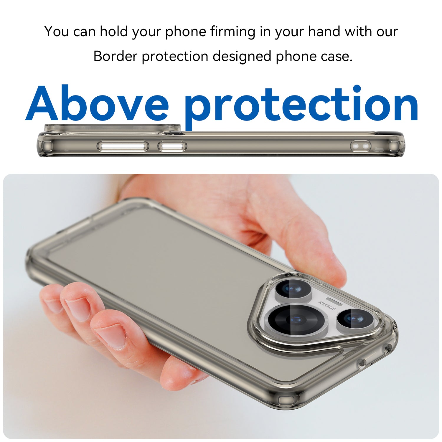 For Huawei Pura 70 Pro+ Case Candy Series Transparent TPU Protective Shell - Transparent Grey