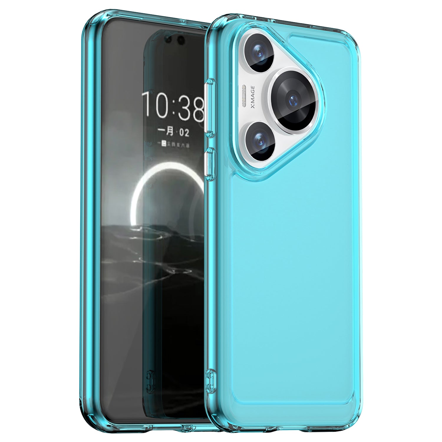For Huawei Pura 70 Pro+ Case Candy Series Transparent TPU Protective Shell - Transparent Blue