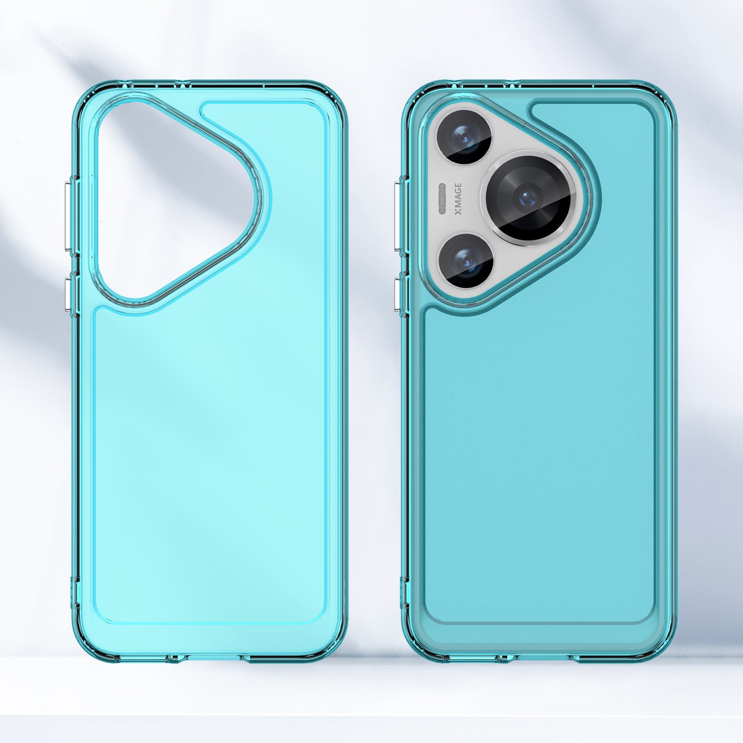 For Huawei Pura 70 Pro+ Case Candy Series Transparent TPU Protective Shell - Transparent Blue