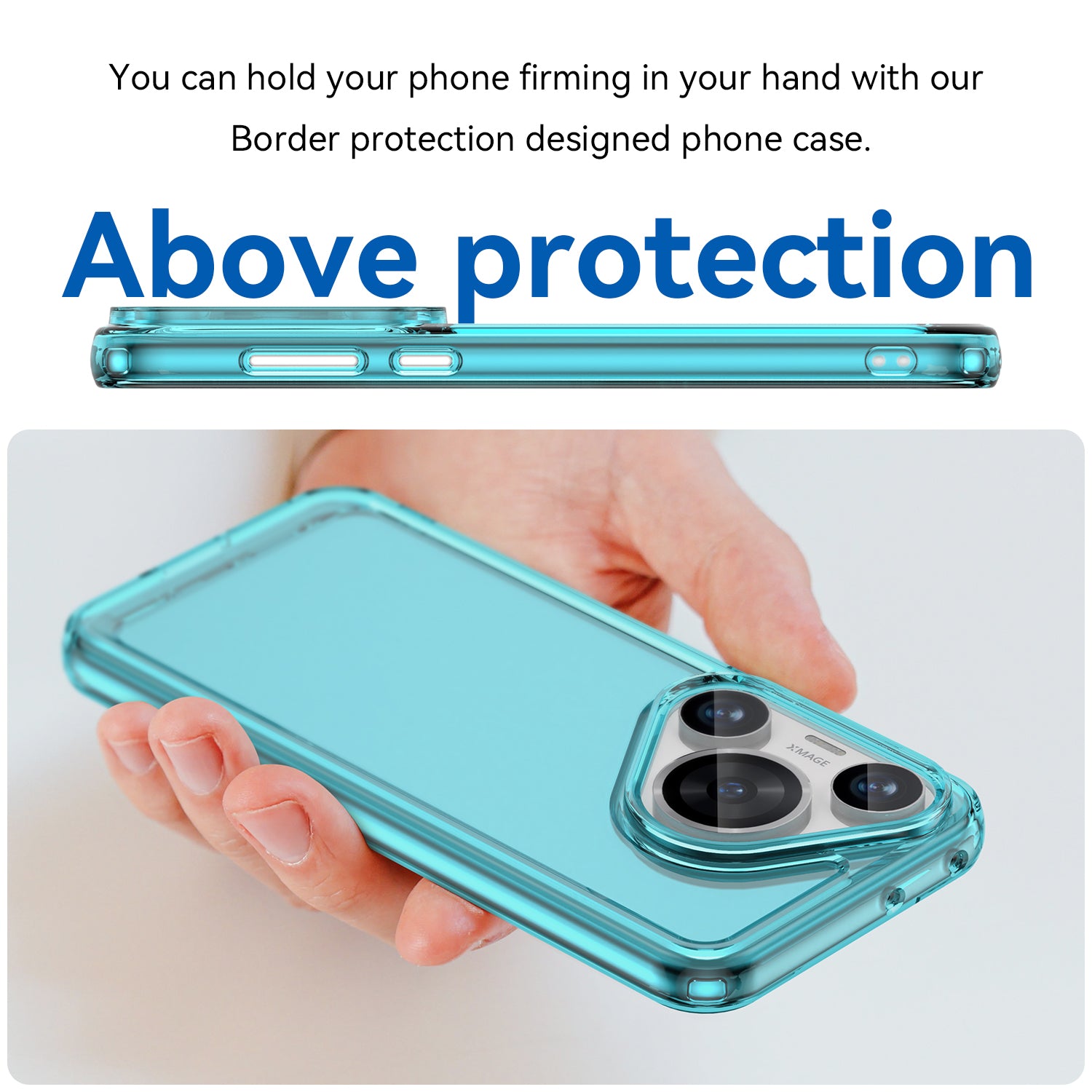 For Huawei Pura 70 Pro+ Case Candy Series Transparent TPU Protective Shell - Transparent Blue