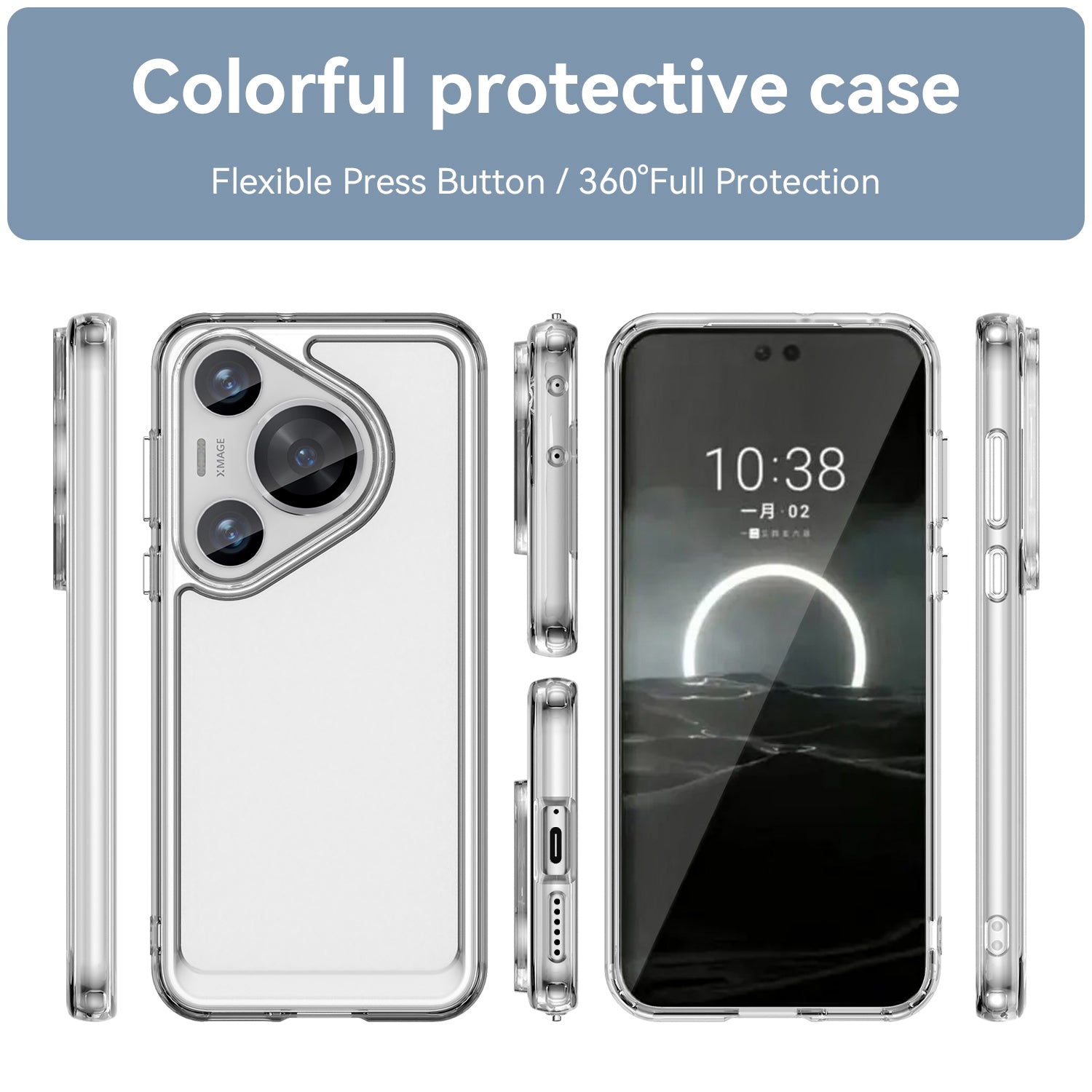 For Huawei Pura 70 Pro+ Case Candy Series Transparent TPU Protective Shell - Transparent