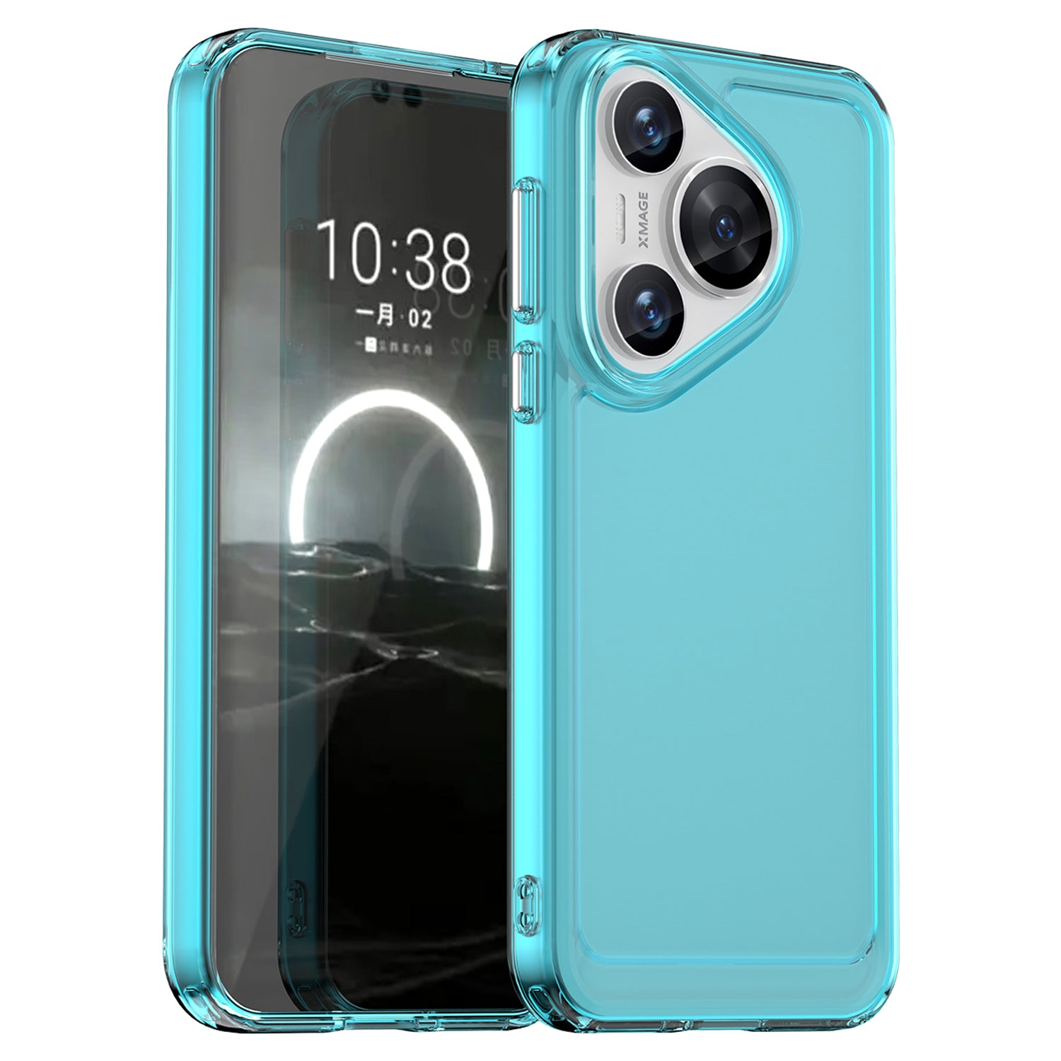 For Huawei Pura 70 Case Candy Series TPU Cover Wholesale Cell Phone Accessories - Transparent Blue