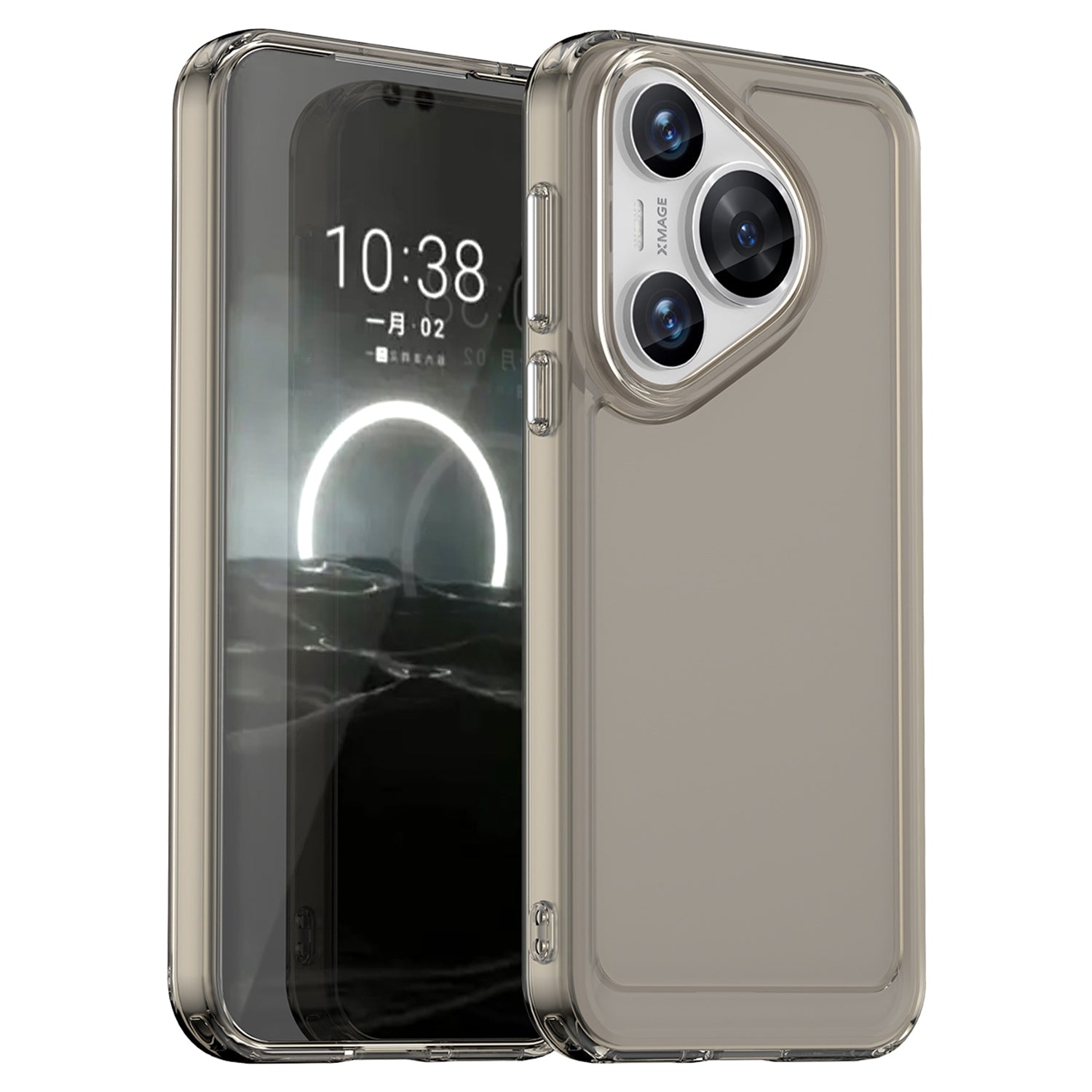 For Huawei Pura 70 Case Candy Series TPU Cover Wholesale Cell Phone Accessories - Transparent Grey