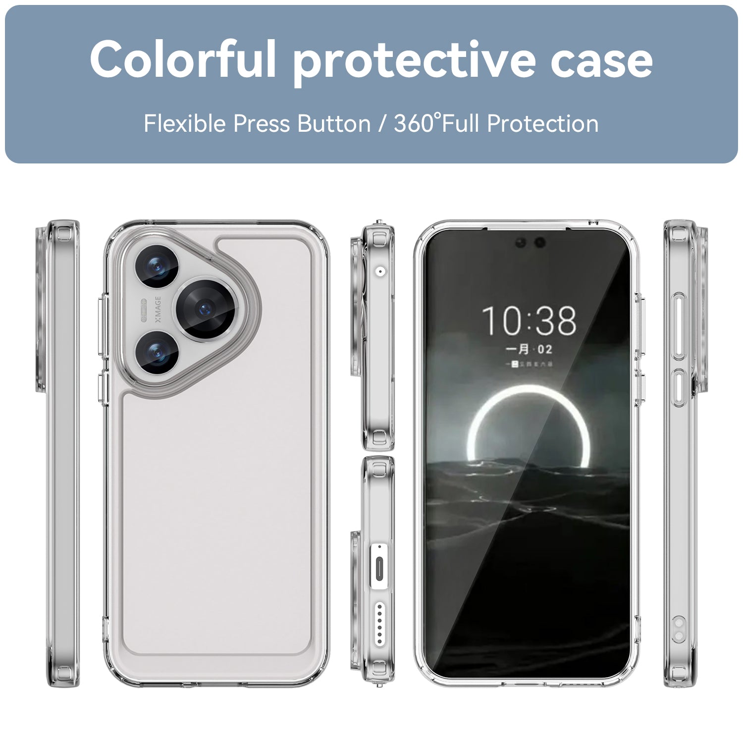 For Huawei Pura 70 Case Candy Series TPU Cover Wholesale Cell Phone Accessories - Transparent