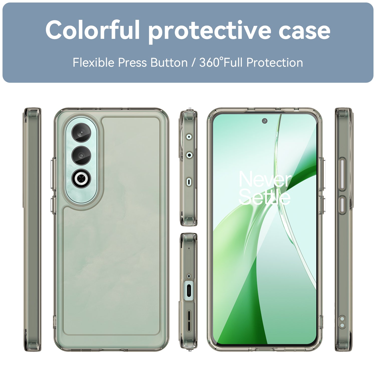 For OnePlus Nord CE4 5G Case Candy Series Transparent TPU Shock Absorbing Cover - Transparent