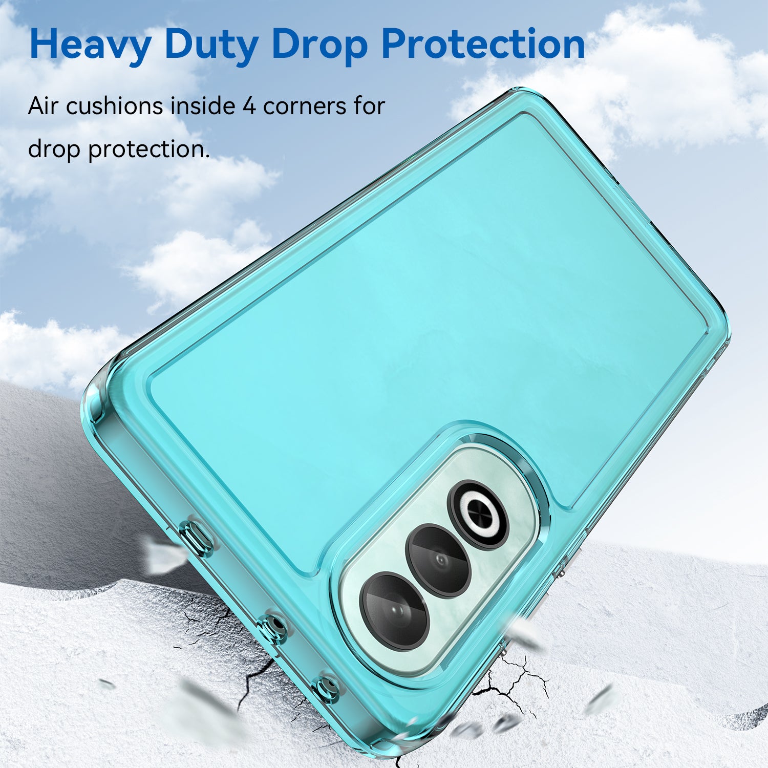 For OnePlus Nord CE4 5G Case Candy Series Transparent TPU Shock Absorbing Cover - Transparent Blue