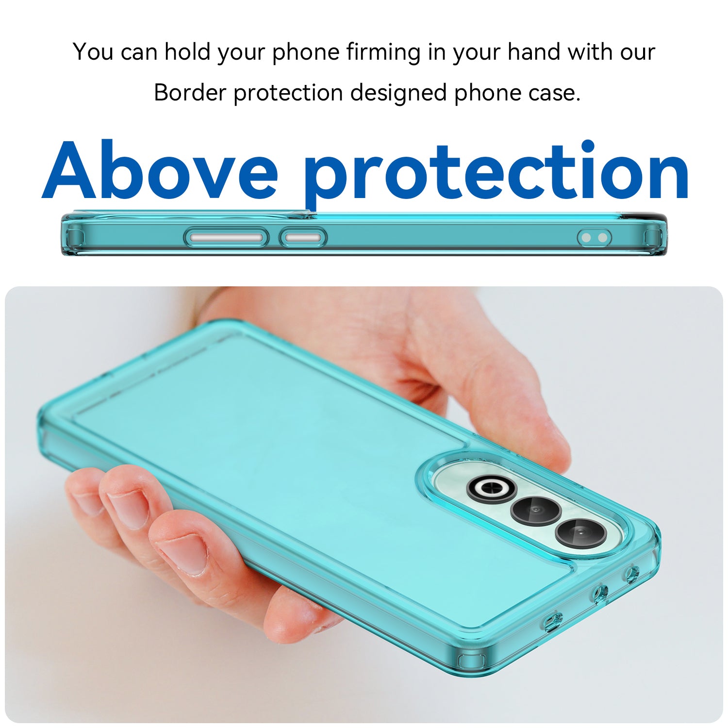 For OnePlus Nord CE4 5G Case Candy Series Transparent TPU Shock Absorbing Cover - Transparent Blue