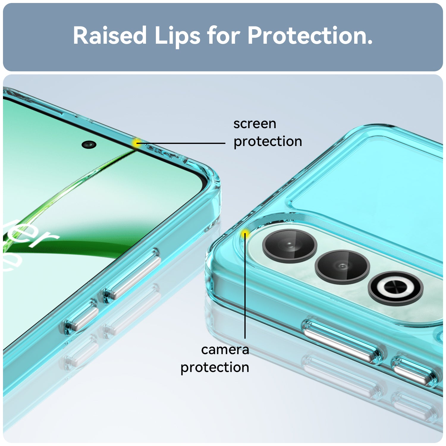 For OnePlus Nord CE4 5G Case Candy Series Transparent TPU Shock Absorbing Cover - Transparent Blue