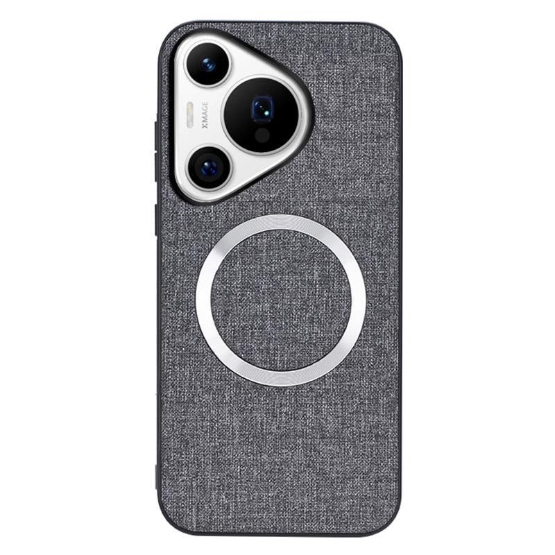 For Huawei Pura 70 Case Compatible with MagSafe TPU+Cloth Protective Cover - Grey