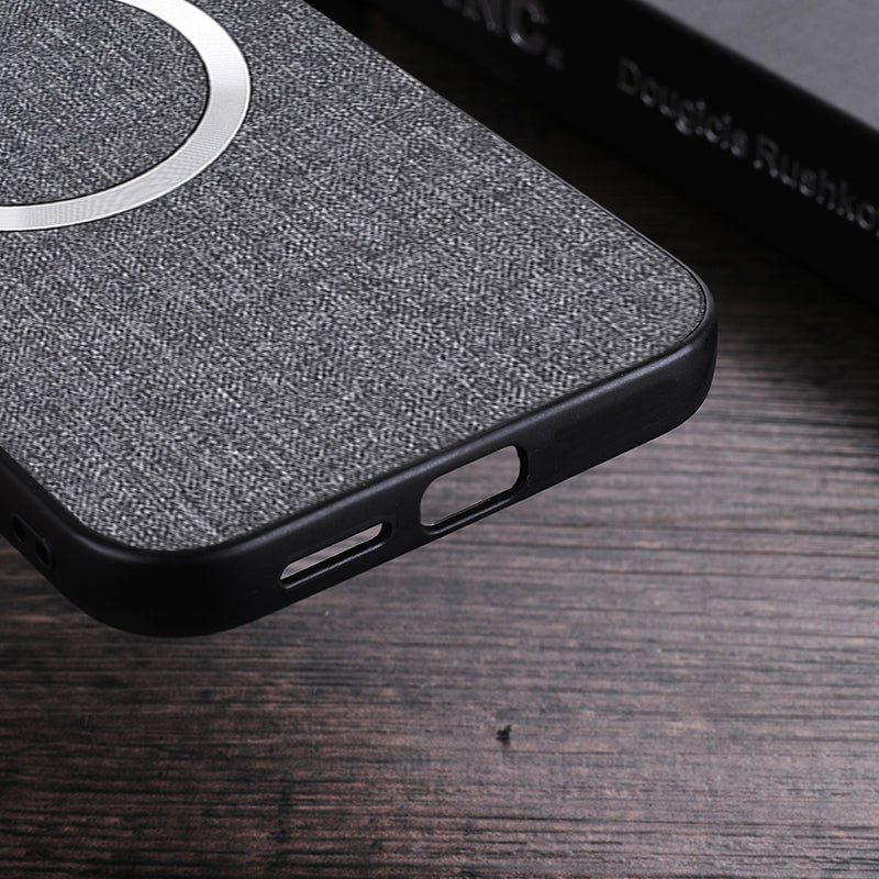 For Huawei Pura 70 Case Compatible with MagSafe TPU+Cloth Protective Cover - Grey