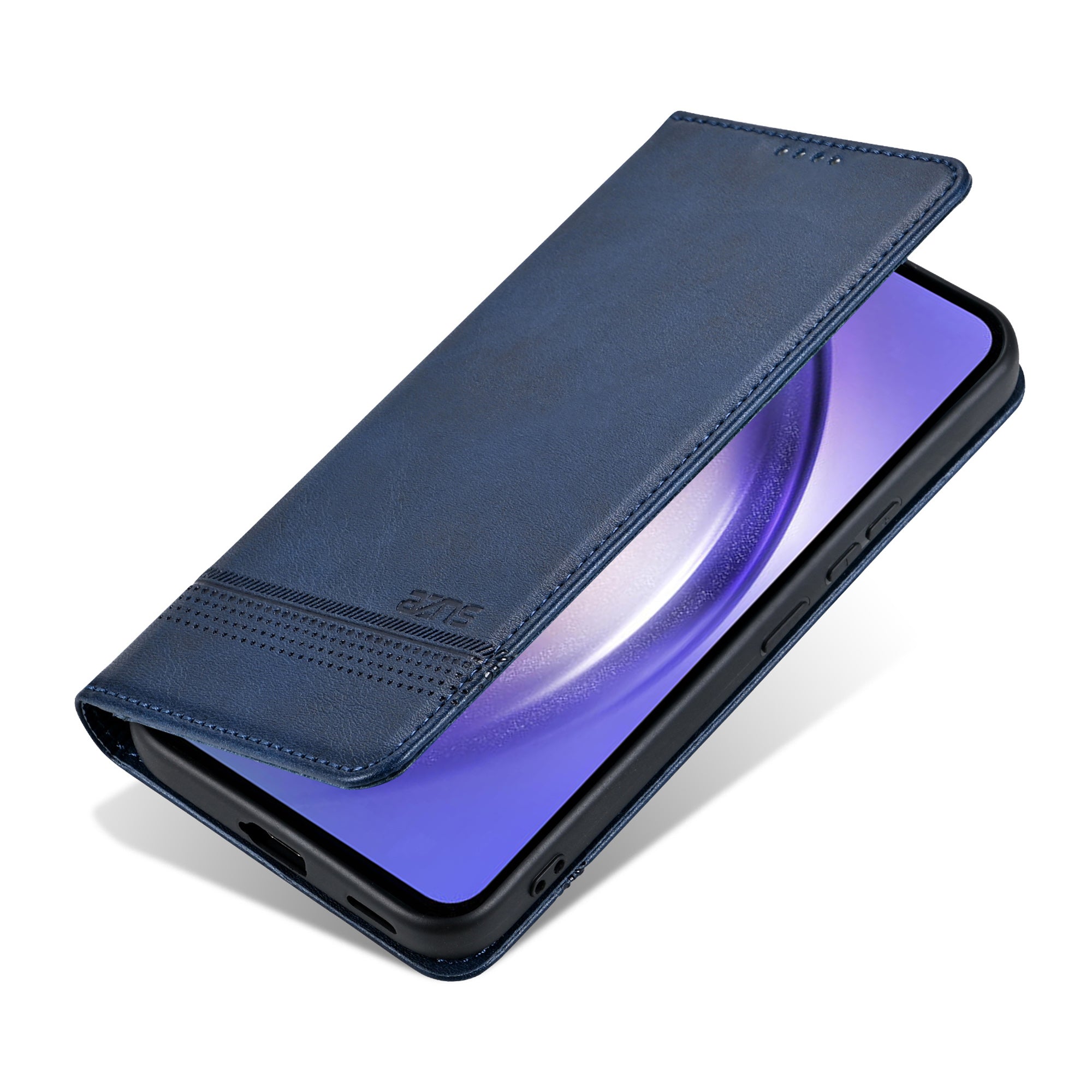 AZNS For Huawei Pura 70 Pro / Pura 70 Pro+ Case PU Leather Folio Wallet Magnetic Auto-absorbed Phone Cover - Blue