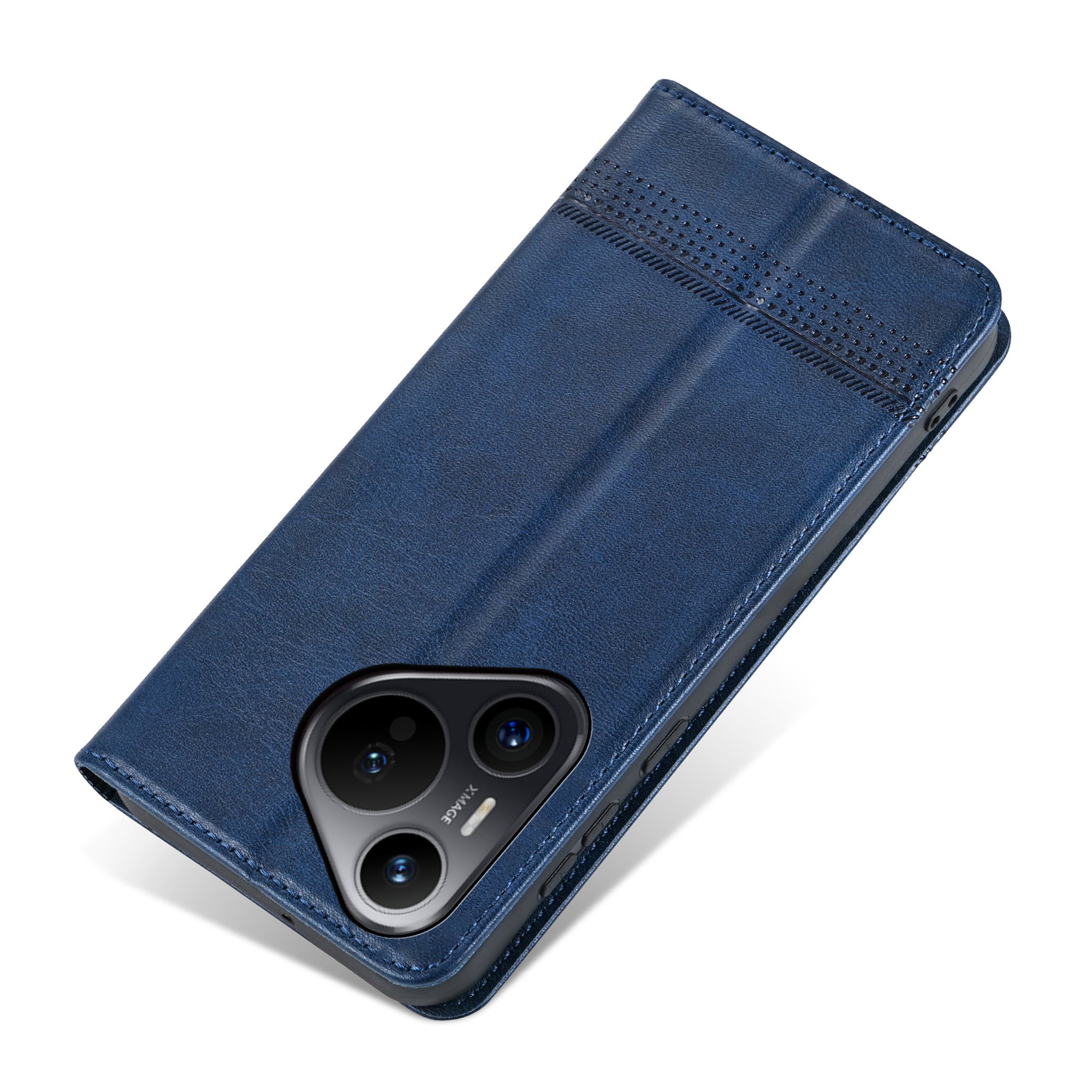 AZNS For Huawei Pura 70 Pro / Pura 70 Pro+ Case PU Leather Folio Wallet Magnetic Auto-absorbed Phone Cover - Blue