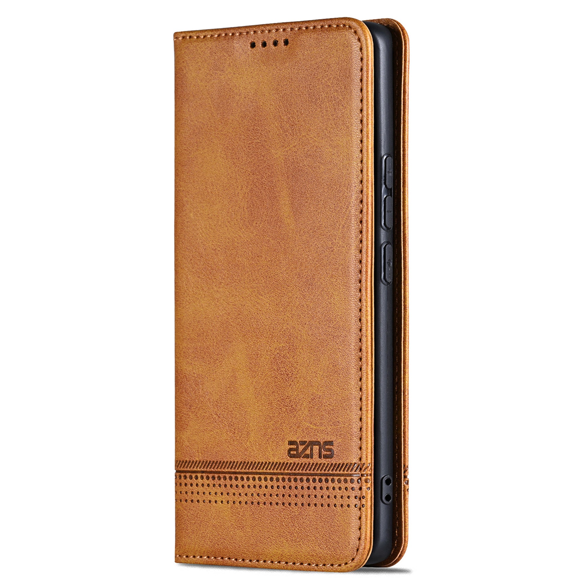 AZNS For Huawei Pura 70 Pro / Pura 70 Pro+ Case PU Leather Folio Wallet Magnetic Auto-absorbed Phone Cover - Brown